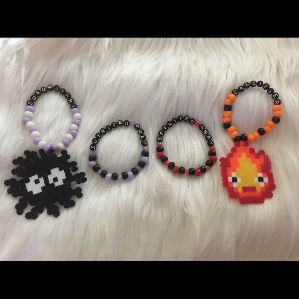 🔥🔮🖤Spirited Away Perler Bracelet Set🖤🔮🔥